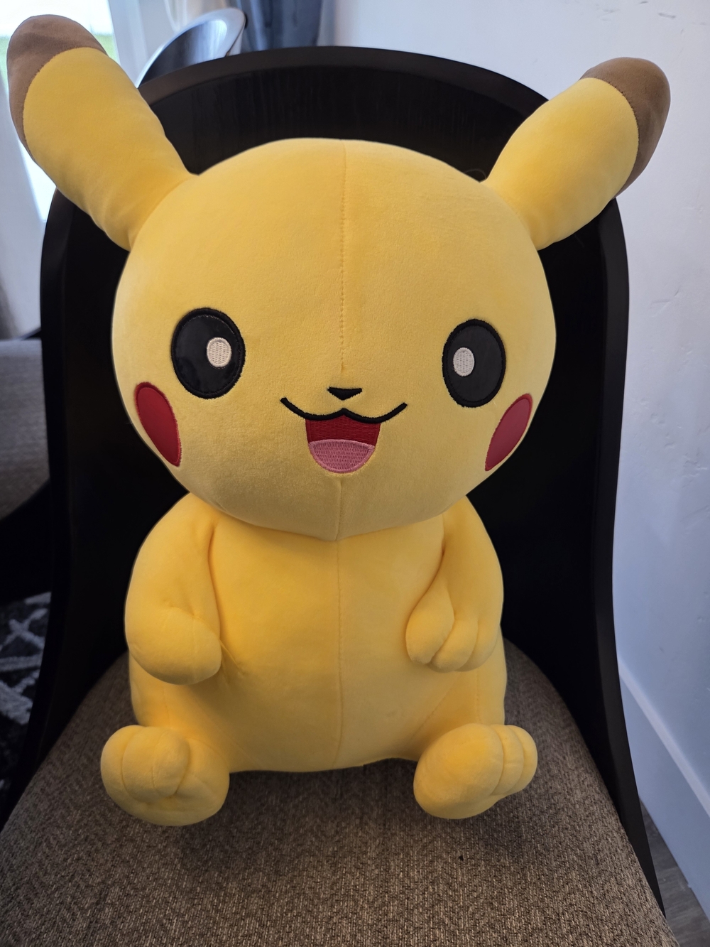 Pokemon Pikachu Plush - Yellow with Brown Ears and Red Cheeks